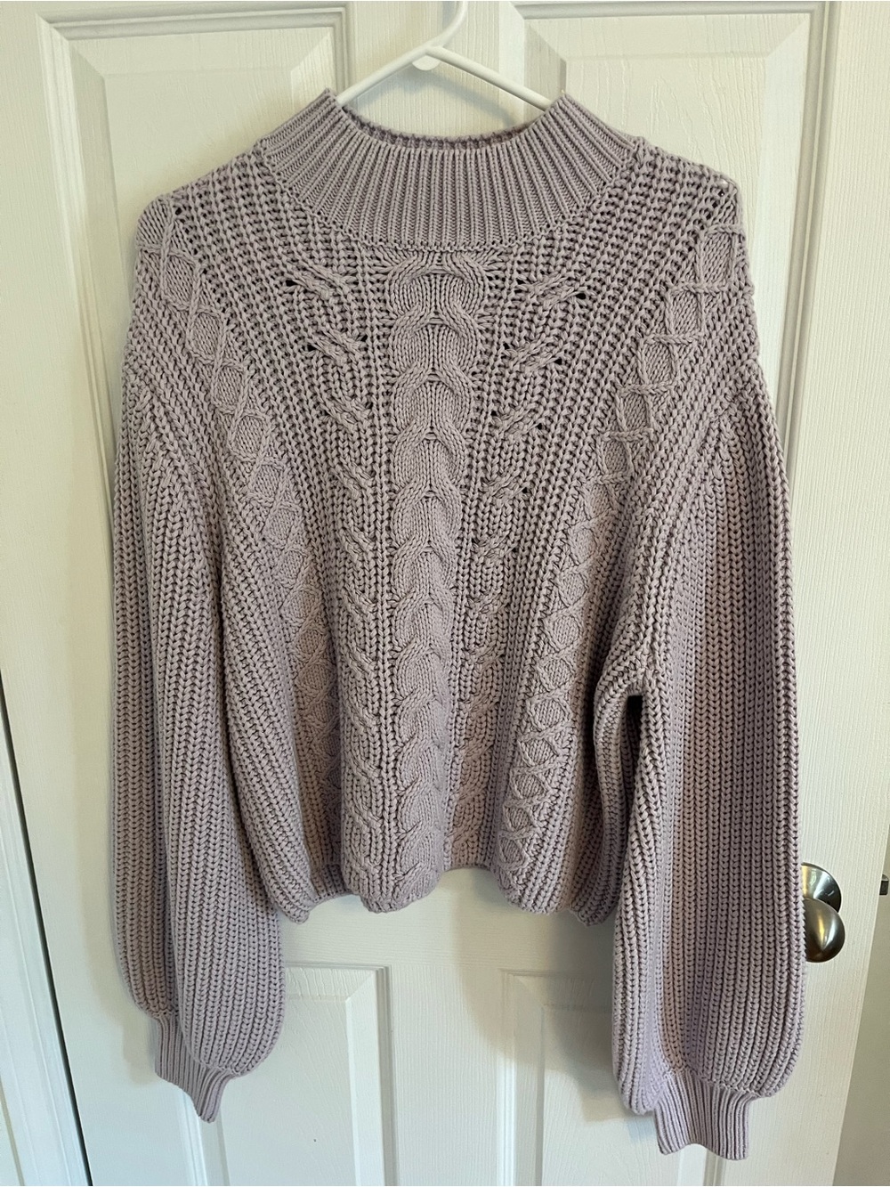 AVEC ELAN KNIT BUBBLE SLEEVE SWEATER LARGE BNWT
